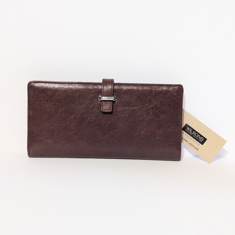 Wilson's Leather Men's Bifold Travel Wallet NWT